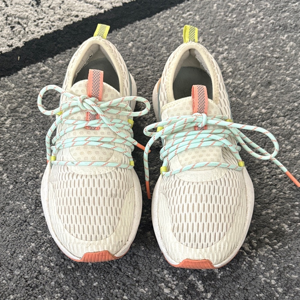 Sorel White and Coral Sneakers